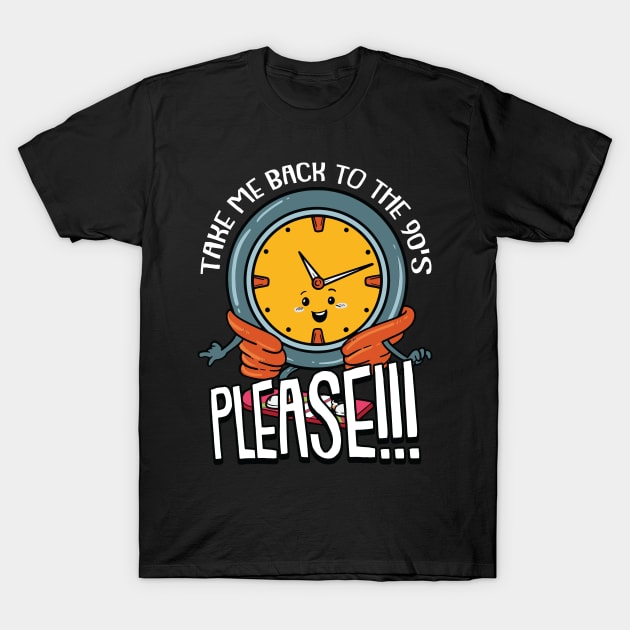 Please bring me back to the 90 Retro Skater Skateboarding T-Shirt by Riffize